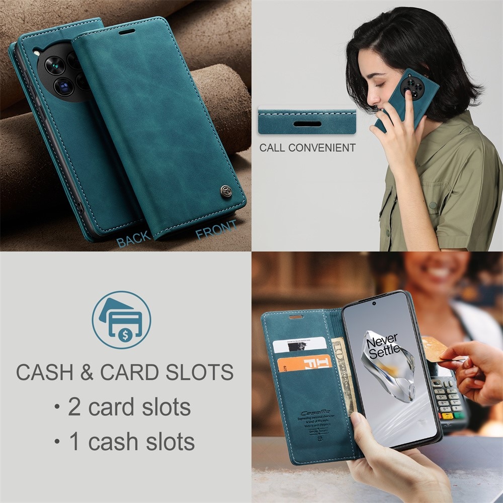 Slim Portemonnaie-Hülle  OnePlus 12 Blau