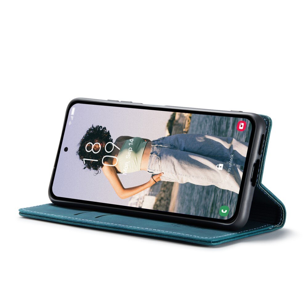 Slim Portemonnaie-Hülle Samsung Galaxy A55 blau