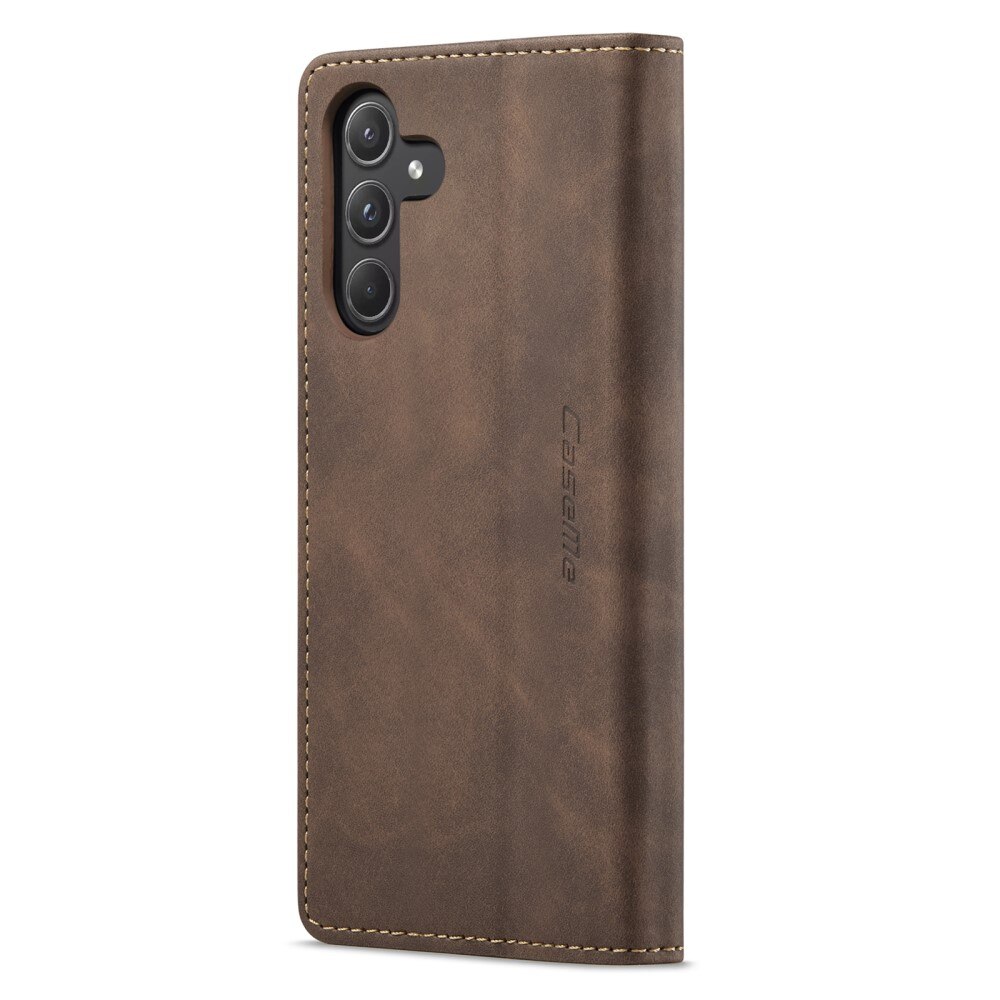 Slim Portemonnaie-Hülle Samsung Galaxy A55 Braun