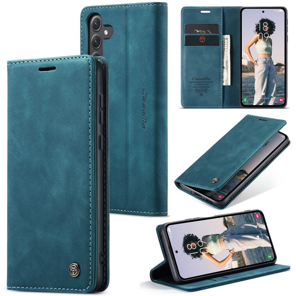 Slim Portemonnaie-Hülle Samsung Galaxy A35 blau