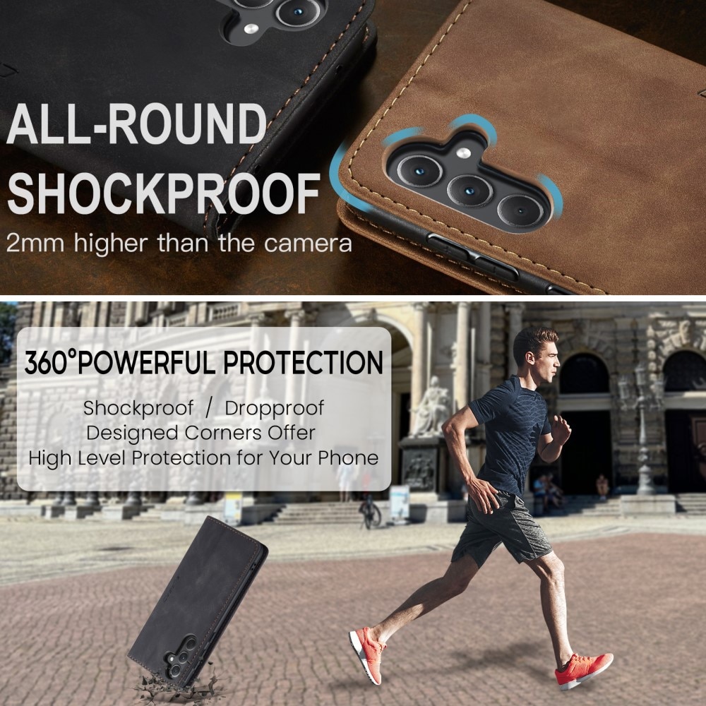 Slim Portemonnaie-Hülle Samsung Galaxy A35 Schwarz