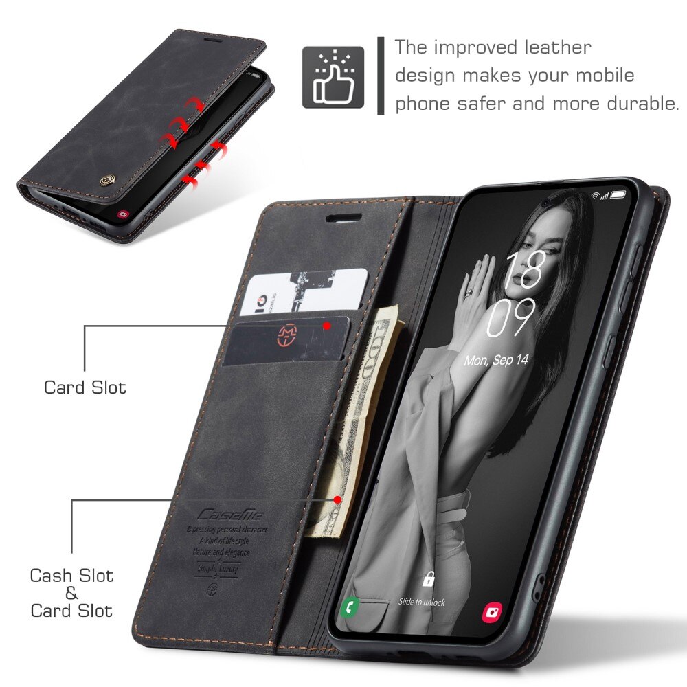 Slim Portemonnaie-Hülle Samsung Galaxy A35 Schwarz