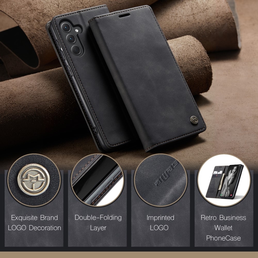 Slim Portemonnaie-Hülle Samsung Galaxy A35 Schwarz