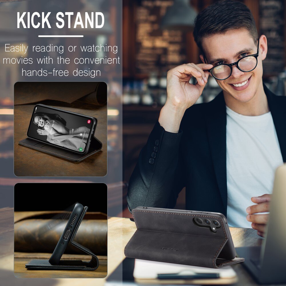 Slim Portemonnaie-Hülle Samsung Galaxy A35 Schwarz