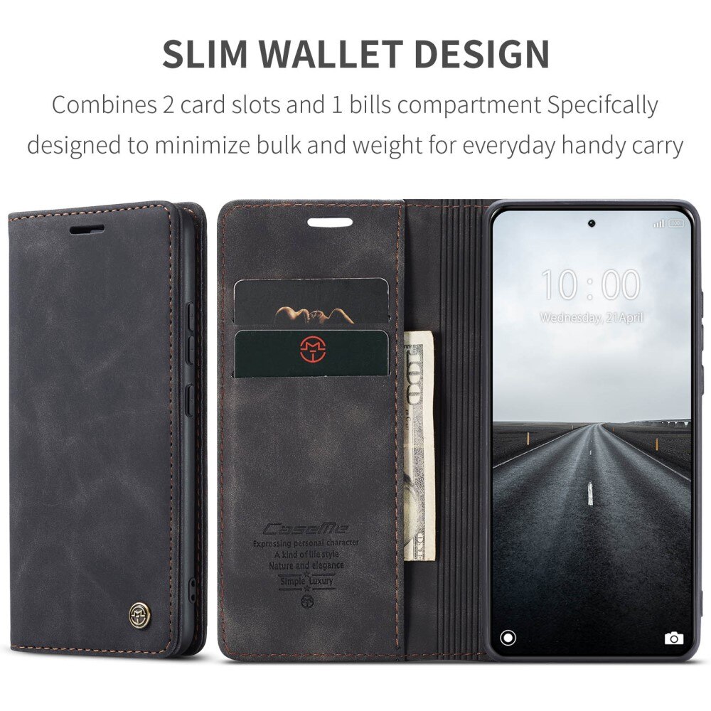 Slim Portemonnaie-Hülle Xiaomi 14 Pro schwarz