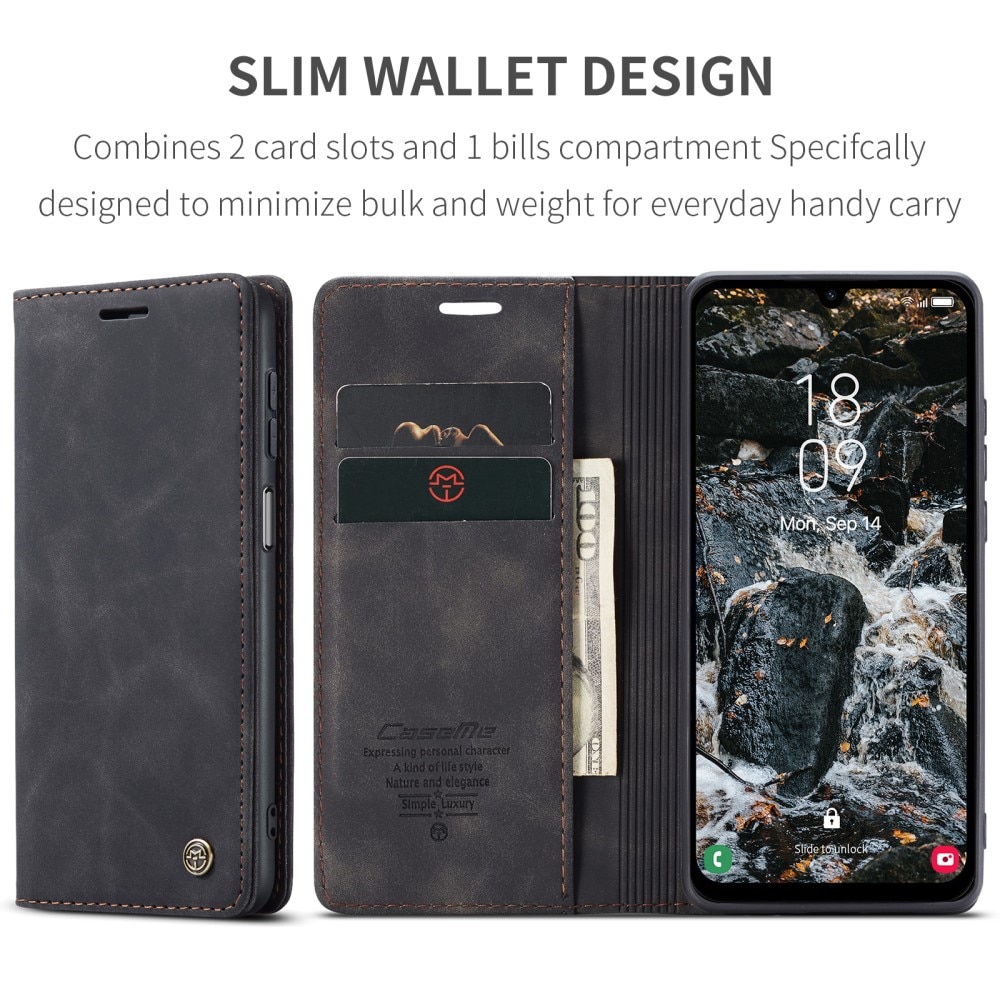 Slim Portemonnaie-Hülle Samsung Galaxy A25 schwarz
