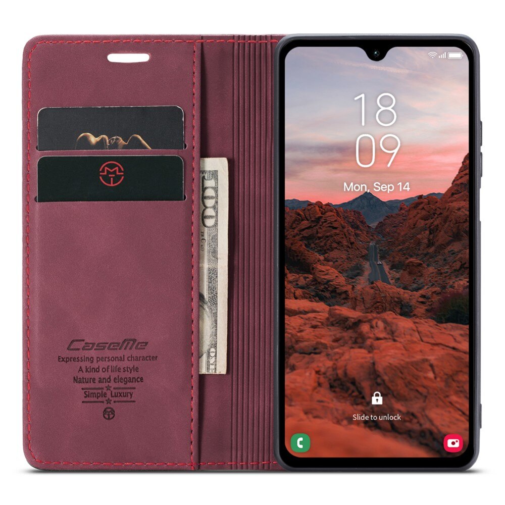 Slim Portemonnaie-Hülle Samsung Galaxy A05s rot