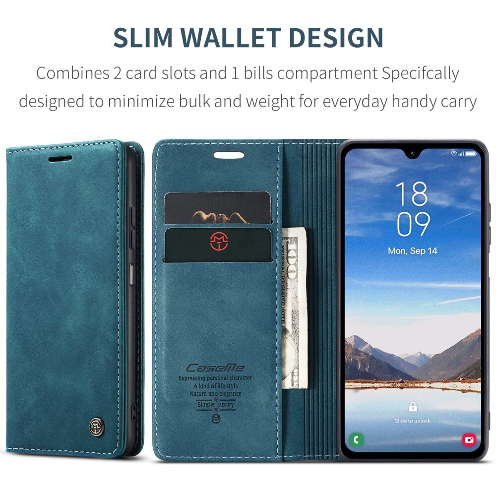 Slim Portemonnaie-Hülle Samsung Galaxy A05s blau