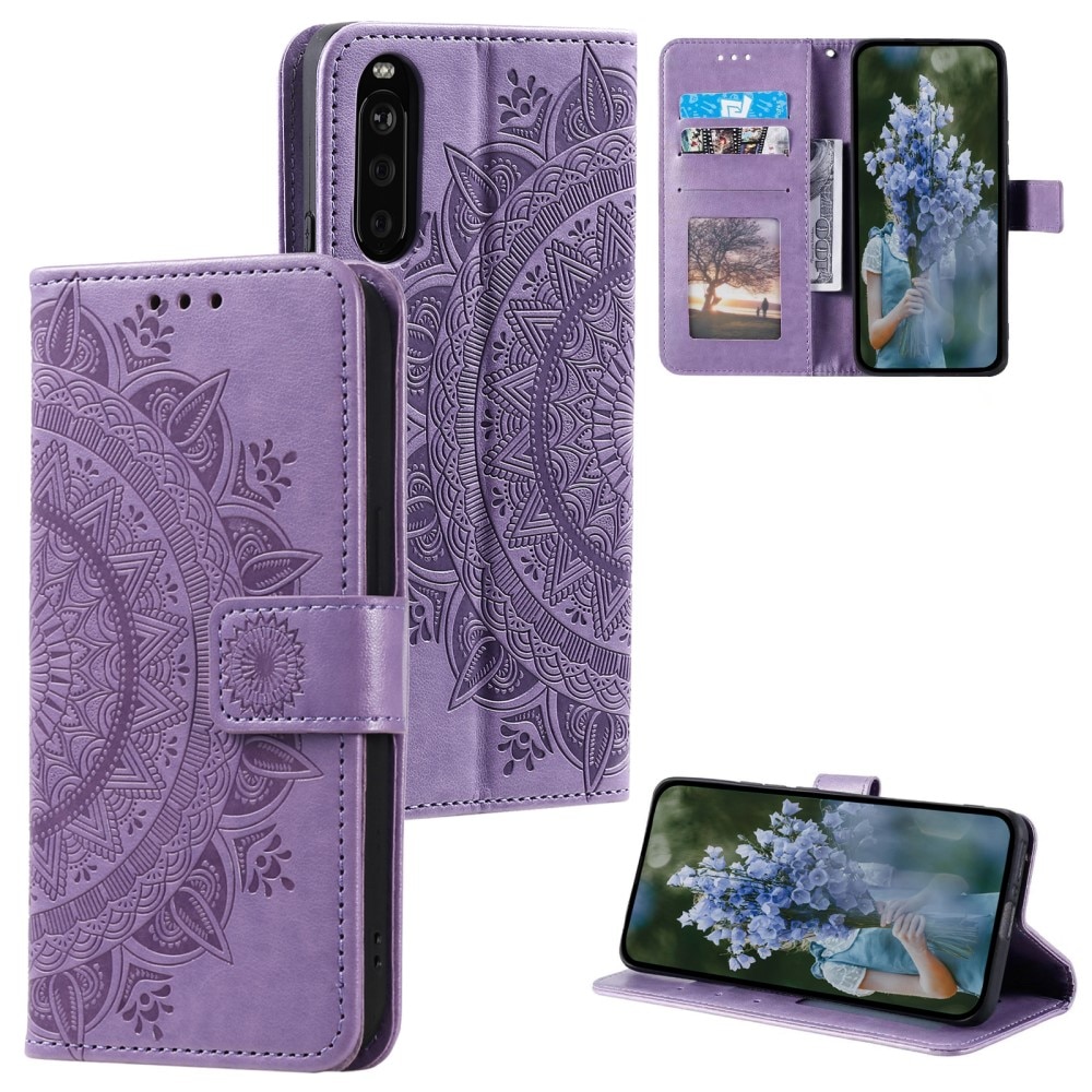 Sony Xperia 10 VI Handytasche Mandala lila