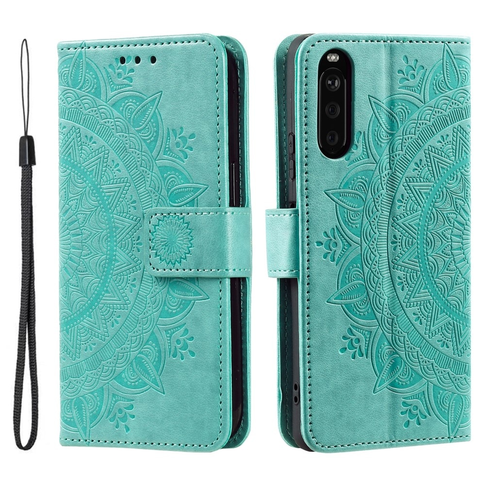 Sony Xperia 10 VI Handytasche Mandala grün