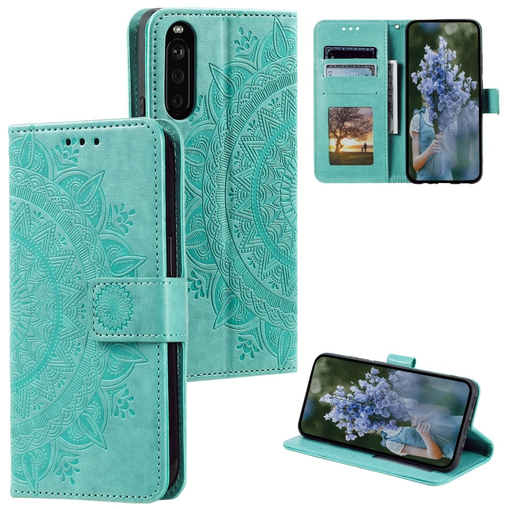 Sony Xperia 10 VI Handytasche Mandala grün