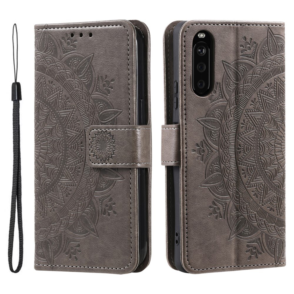 Sony Xperia 10 VI Handytasche Mandala grau