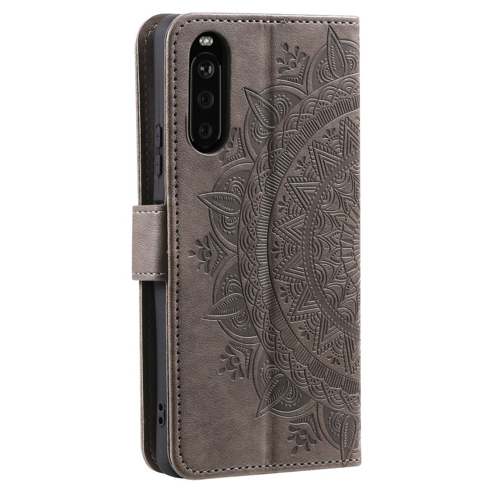 Sony Xperia 10 VI Handytasche Mandala grau