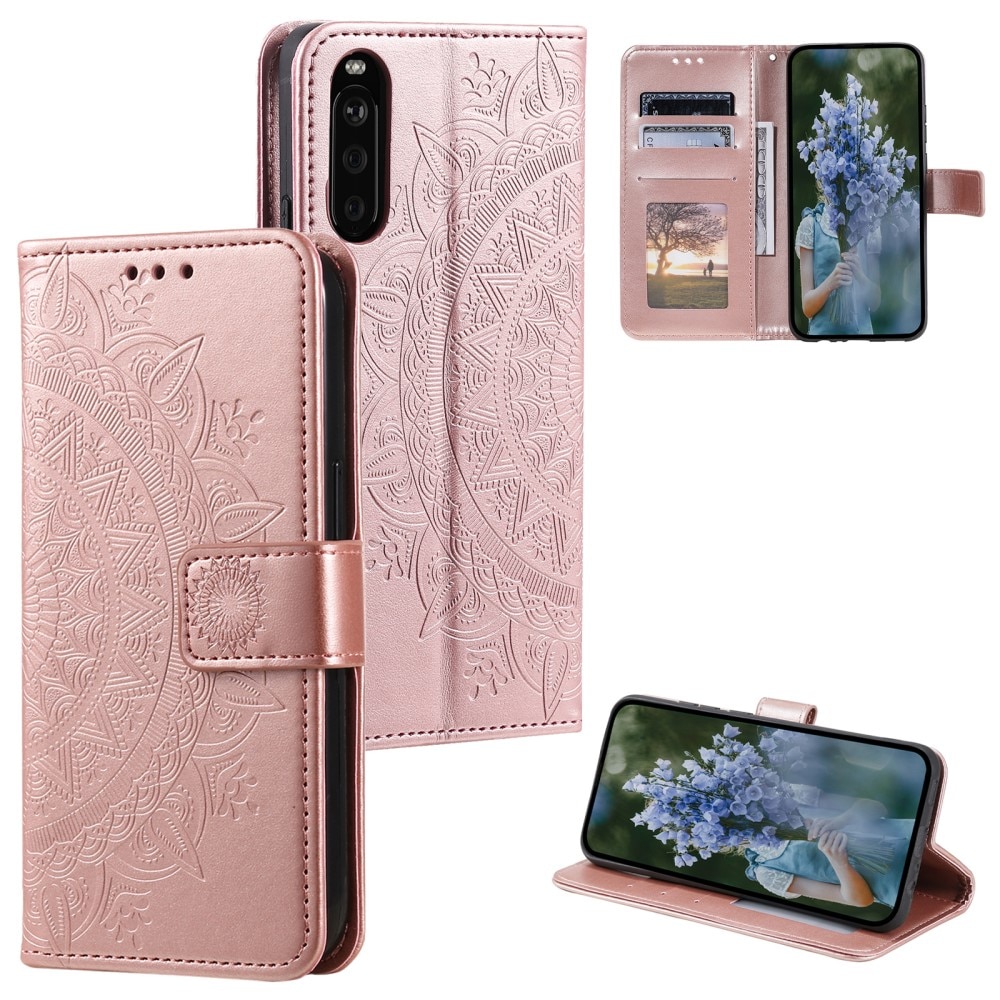 Sony Xperia 10 VI Handytasche Mandala roségold