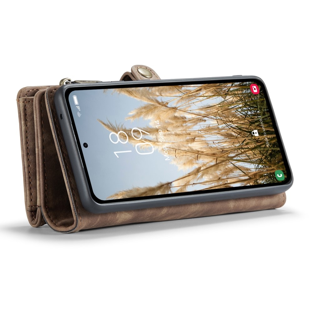 Multi-slot Portemonnaie-Hülle Samsung Galaxy A35 braun