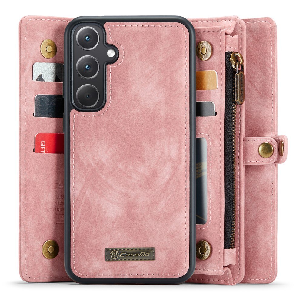 Multi-slot Portemonnaie-Hülle Samsung Galaxy A35 rosa