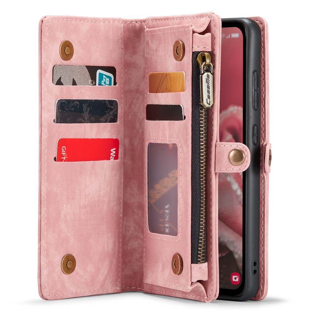 Multi-slot Portemonnaie-Hülle Samsung Galaxy A35 rosa