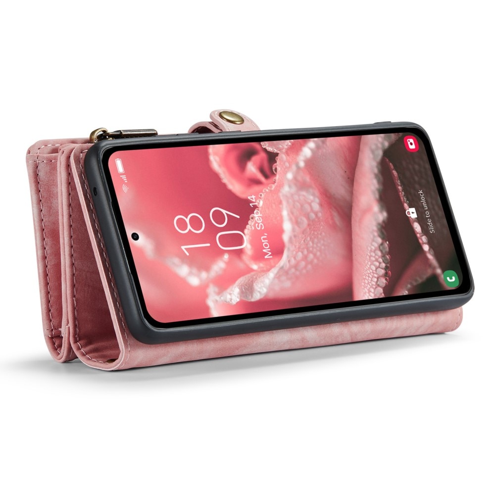 Multi-slot Portemonnaie-Hülle Samsung Galaxy A35 rosa