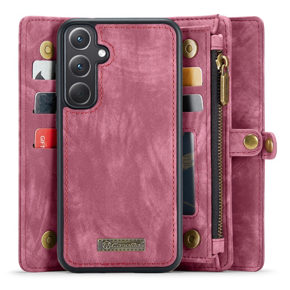 Multi-slot Portemonnaie-Hülle Samsung Galaxy A35 Rot