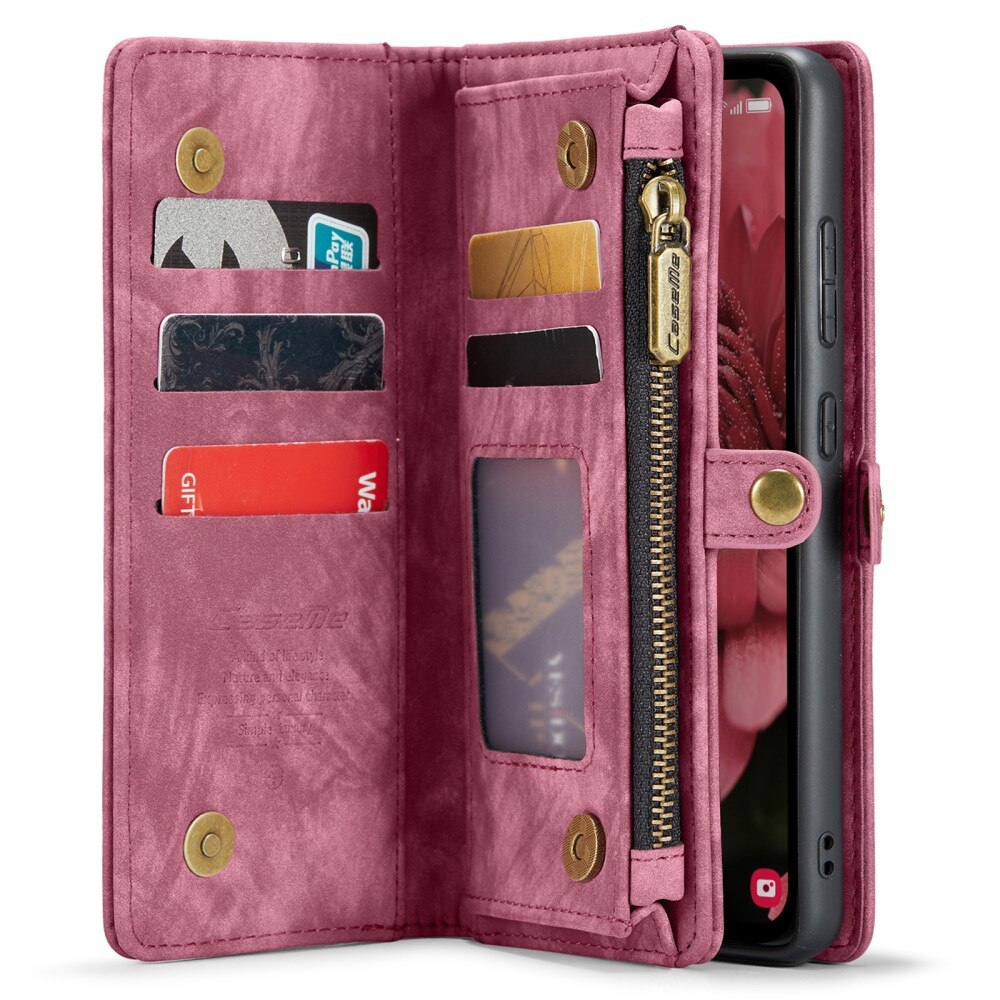 Multi-slot Portemonnaie-Hülle Samsung Galaxy A35 Rot