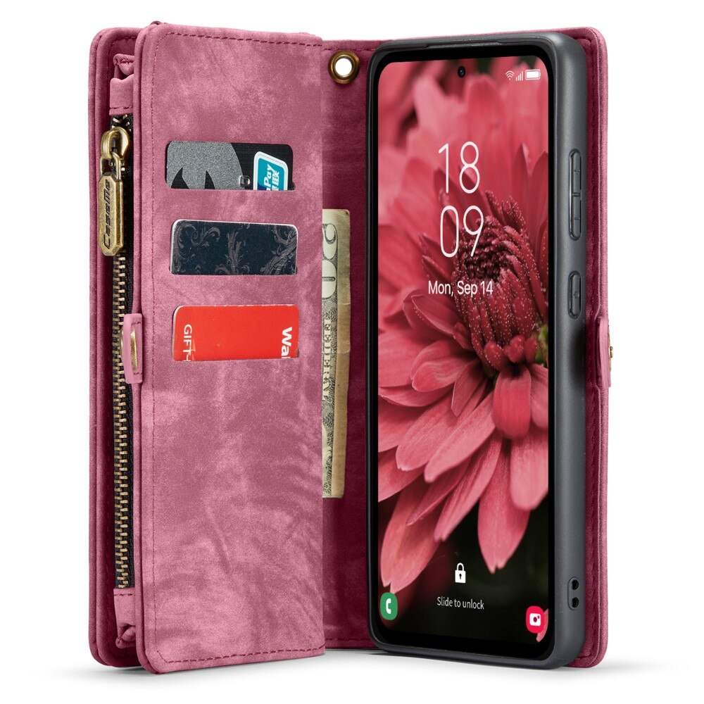 Multi-slot Portemonnaie-Hülle Samsung Galaxy A35 rot