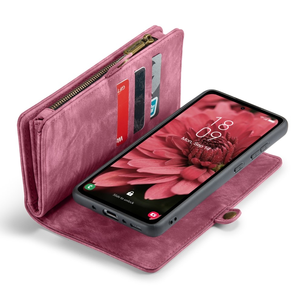 Multi-slot Portemonnaie-Hülle Samsung Galaxy A35 rot