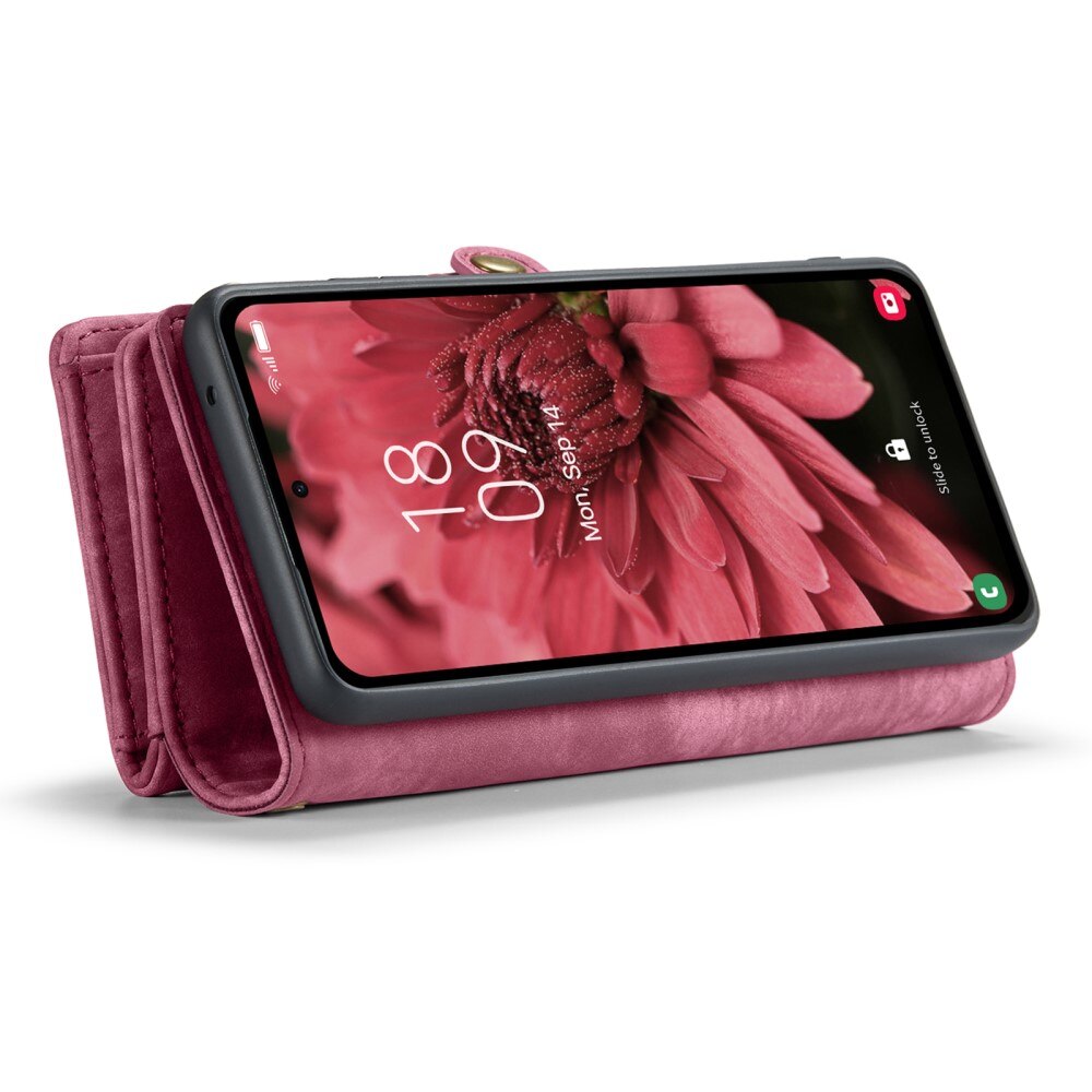 Multi-slot Portemonnaie-Hülle Samsung Galaxy A35 Rot