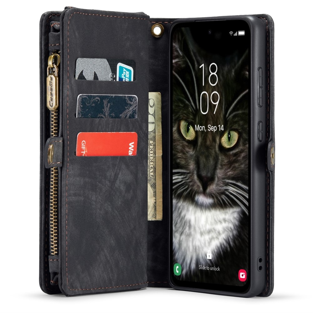 Multi-slot Portemonnaie-Hülle Samsung Galaxy A35 grau