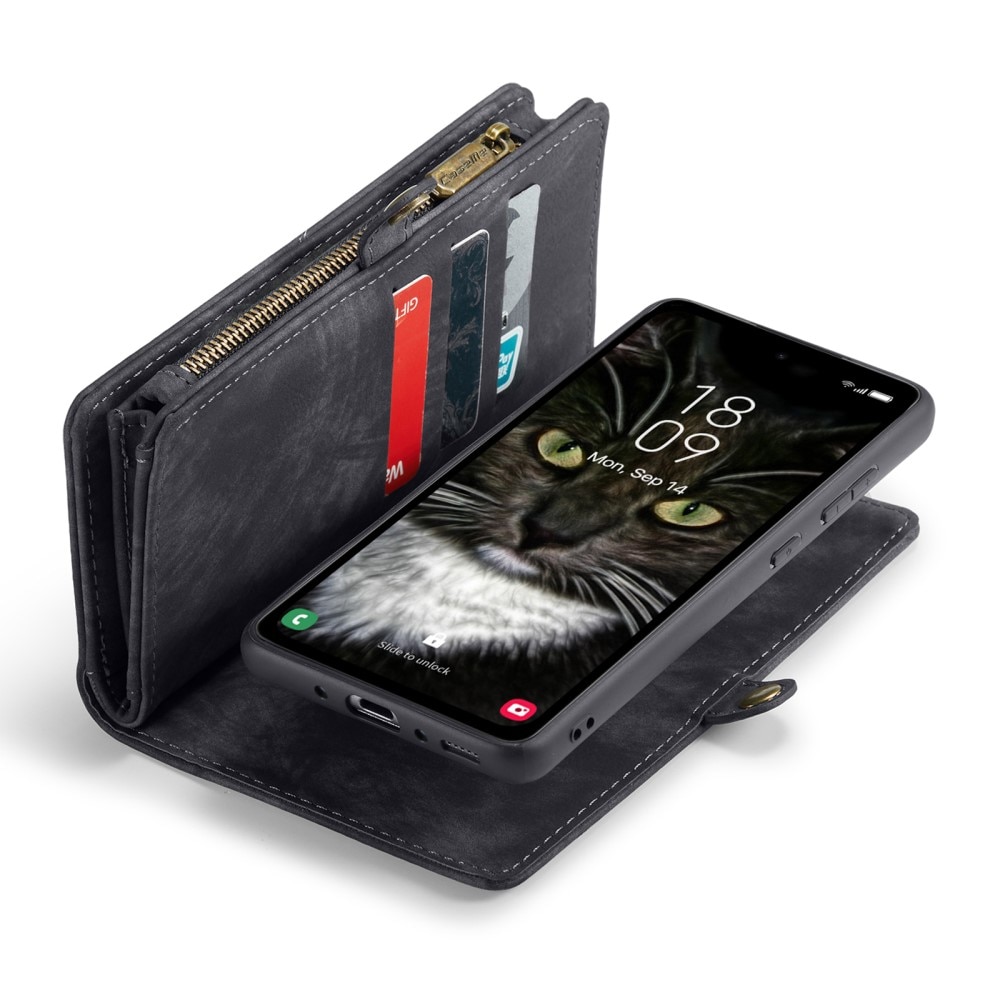 Multi-slot Portemonnaie-Hülle Samsung Galaxy A35 grau
