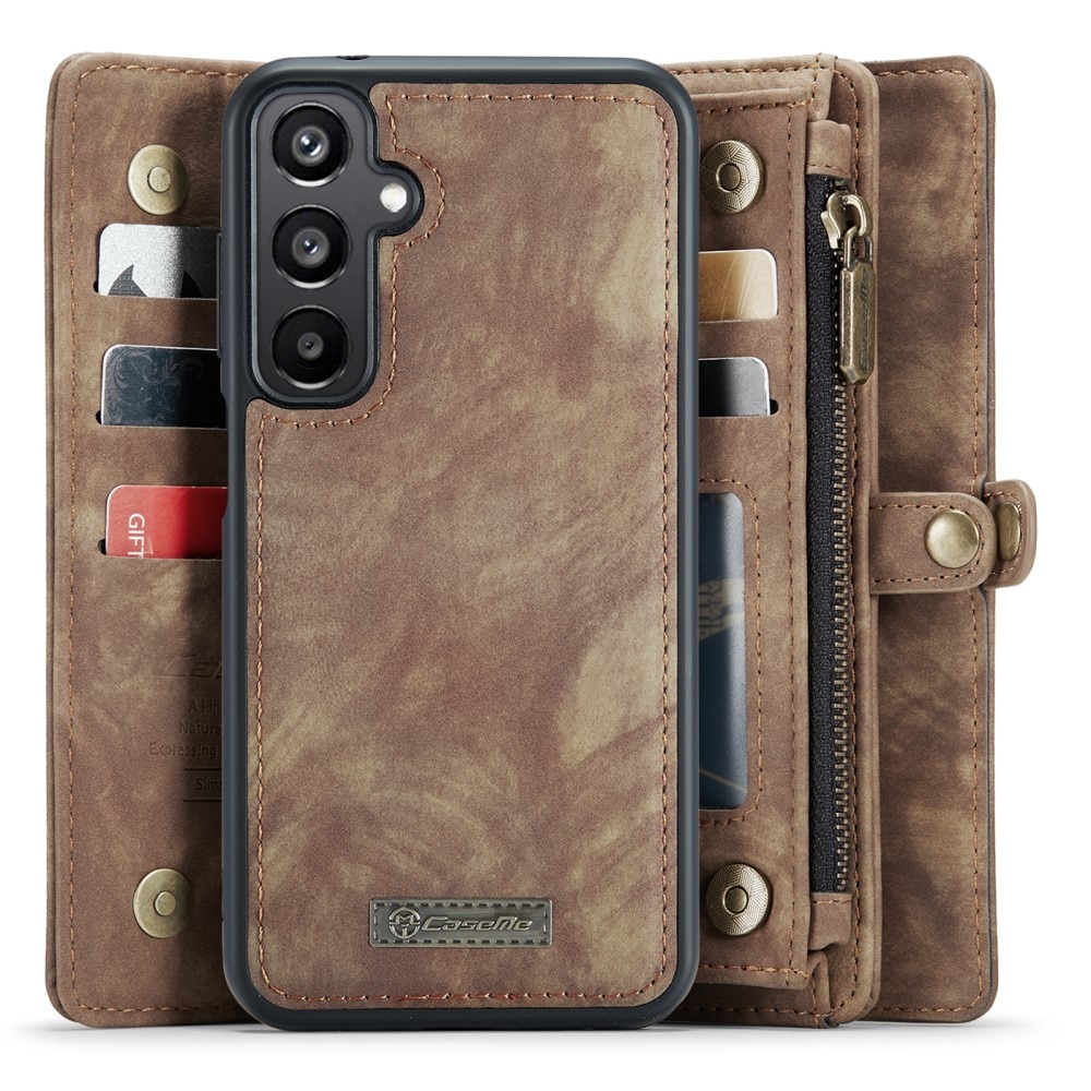 Multi-slot Portemonnaie-Hülle Samsung Galaxy A05s Braun