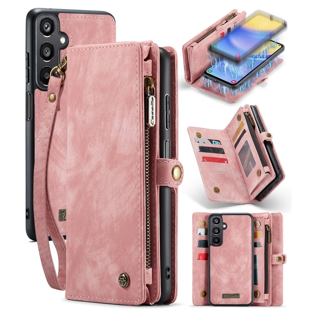 Multi-slot Portemonnaie-Hülle Samsung Galaxy A15 rosa