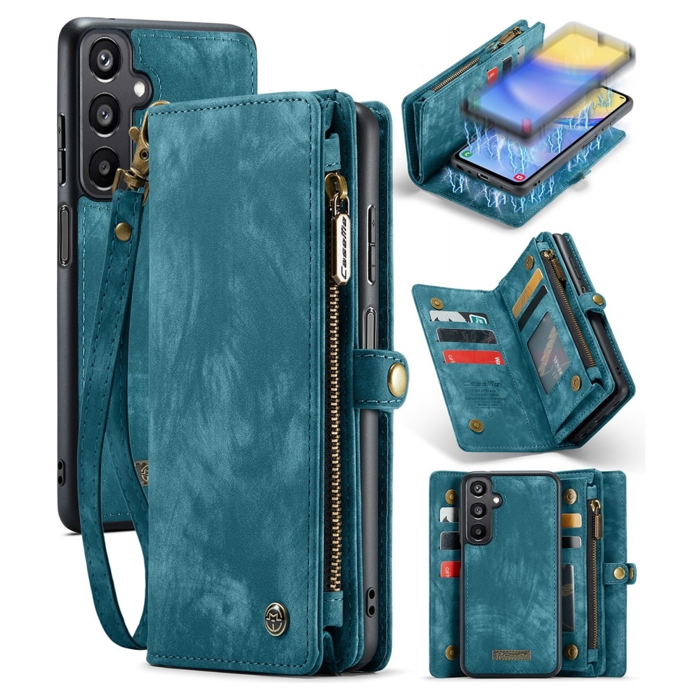 Multi-slot Portemonnaie-Hülle Samsung Galaxy A15 blau