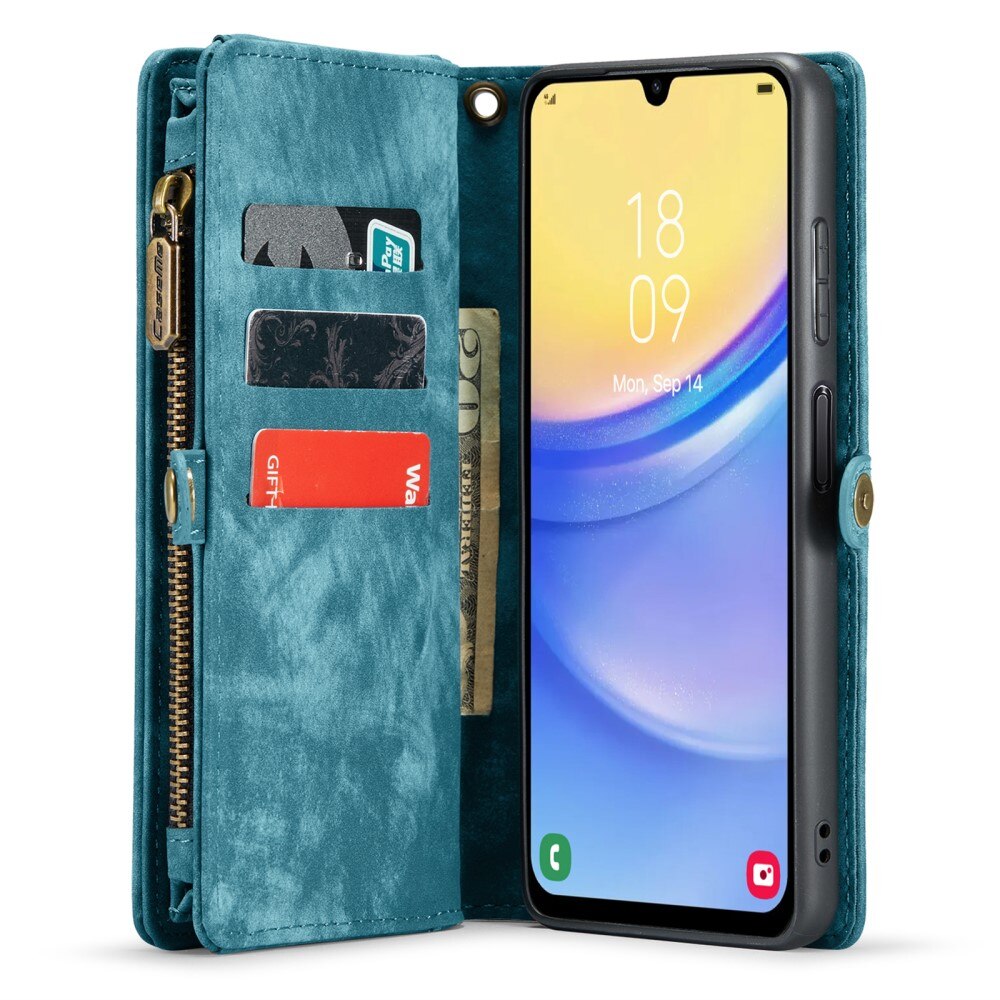 Multi-slot Portemonnaie-Hülle Samsung Galaxy A15 blau