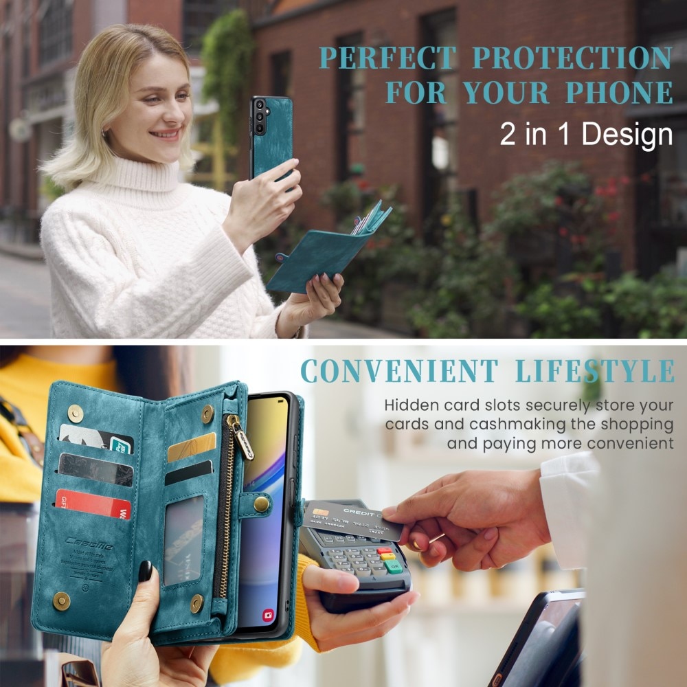 Multi-slot Portemonnaie-Hülle Samsung Galaxy A15 blau