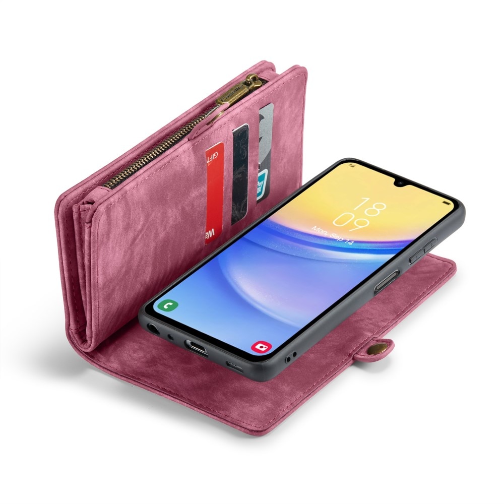 Multi-slot Portemonnaie-Hülle Samsung Galaxy A15 rot