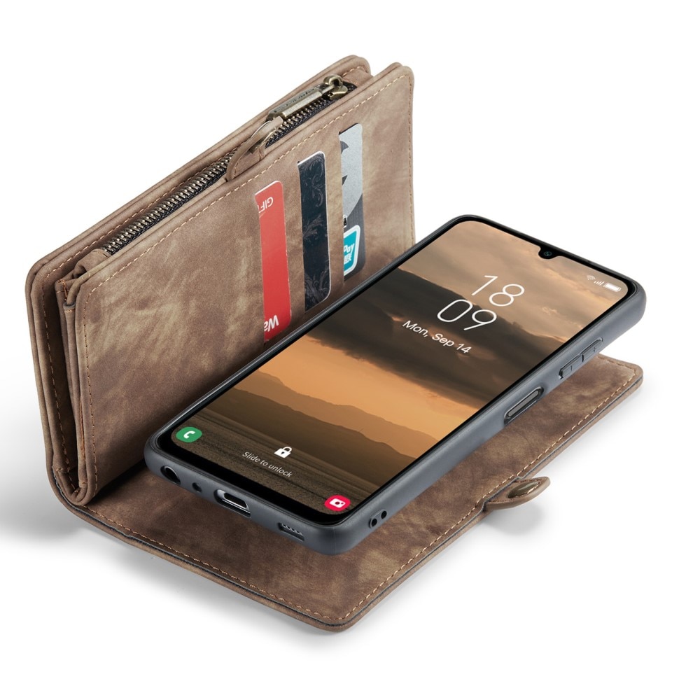 Multi-slot Portemonnaie-Hülle Samsung Galaxy A25 braun