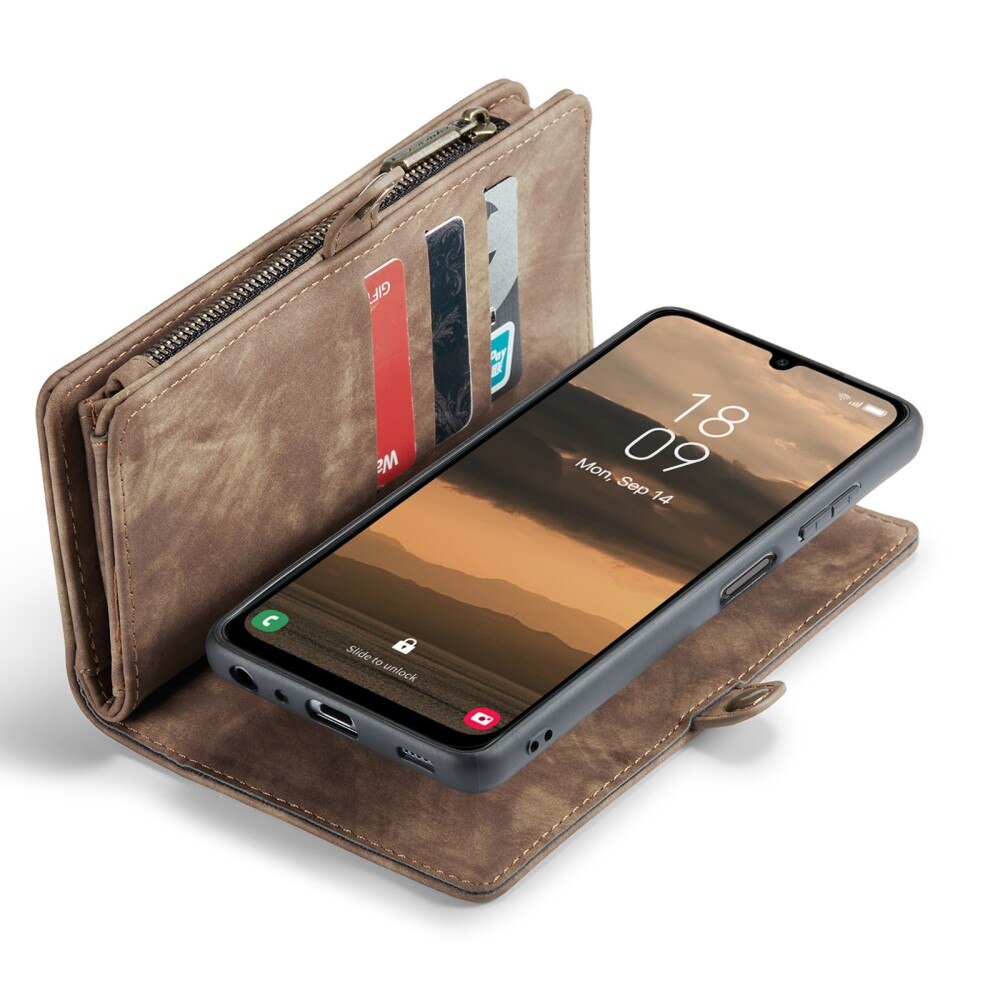 Multi-slot Portemonnaie-Hülle Samsung Galaxy A25 Braun