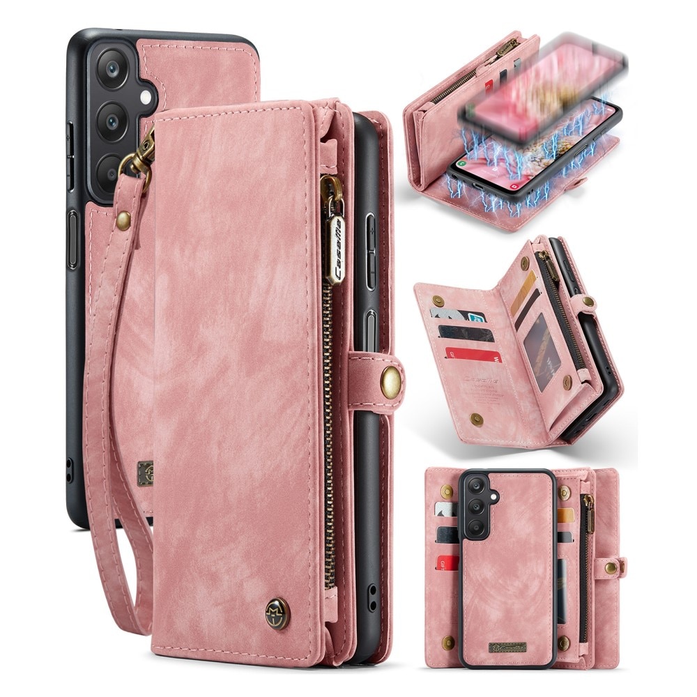 Multi-slot Portemonnaie-Hülle Samsung Galaxy A25 rosa