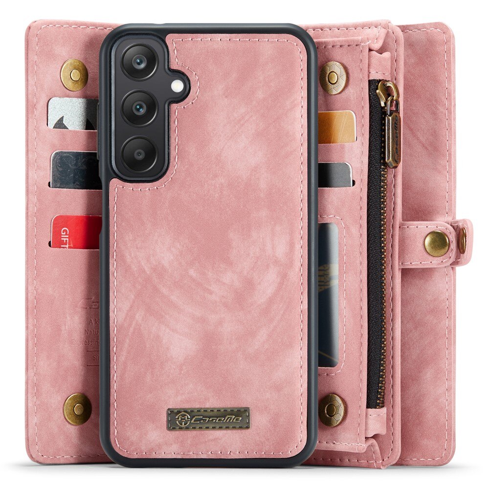 Multi-slot Portemonnaie-Hülle Samsung Galaxy A25 rosa