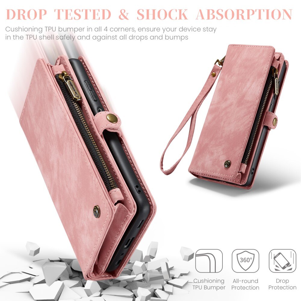 Multi-slot Portemonnaie-Hülle Samsung Galaxy A25 Rosa