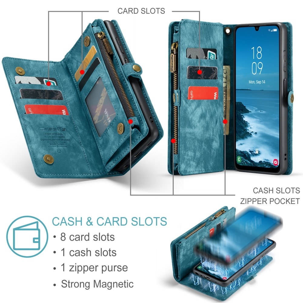 Multi-slot Portemonnaie-Hülle Samsung Galaxy A25 blau