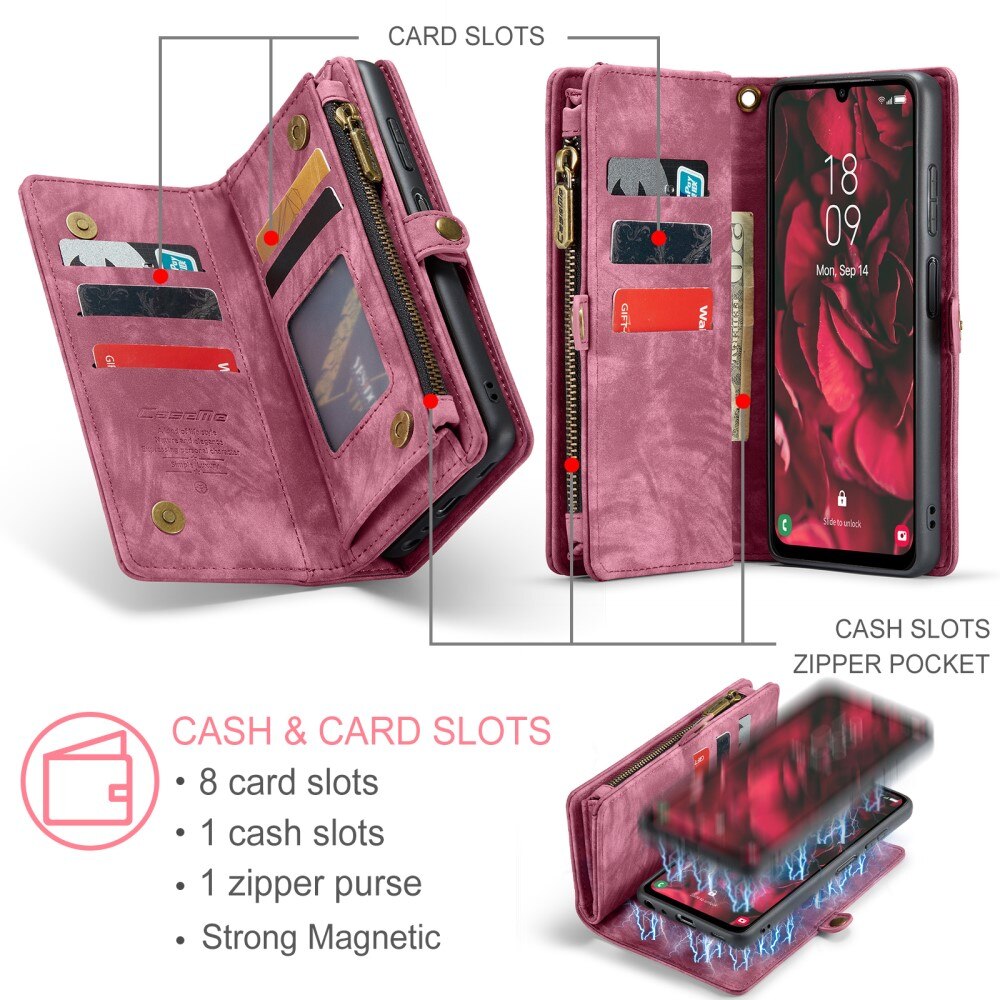 Multi-slot Portemonnaie-Hülle Samsung Galaxy A25 Rot