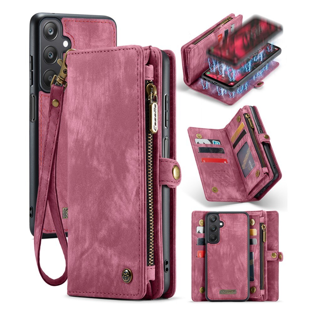 Multi-slot Portemonnaie-Hülle Samsung Galaxy A25 Rot