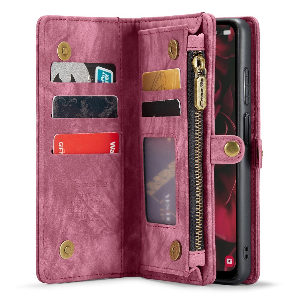 Multi-slot Portemonnaie-Hülle Samsung Galaxy A25 Rot