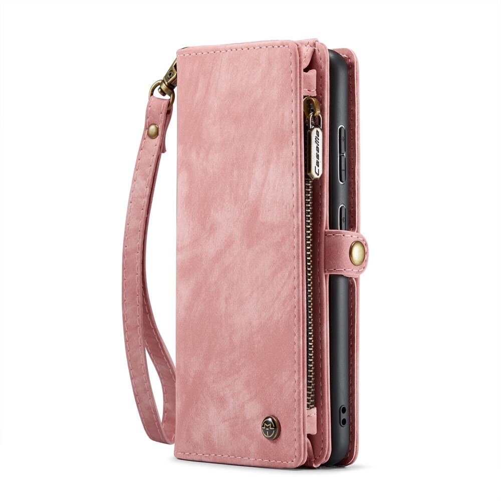 Multi-slot Portemonnaie-Hülle Samsung Galaxy A55 Rosa