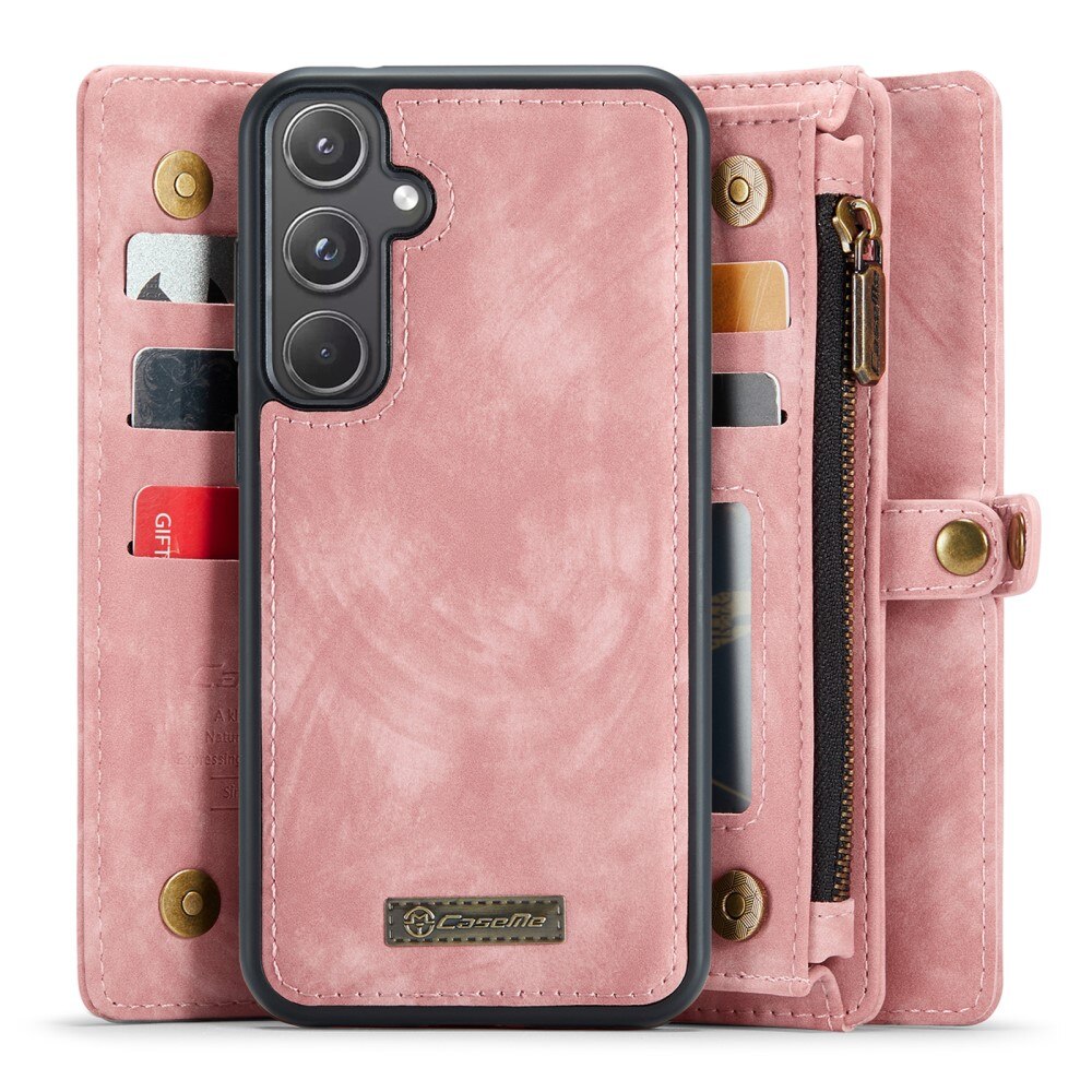 Multi-slot Portemonnaie-Hülle Samsung Galaxy A55 Rosa