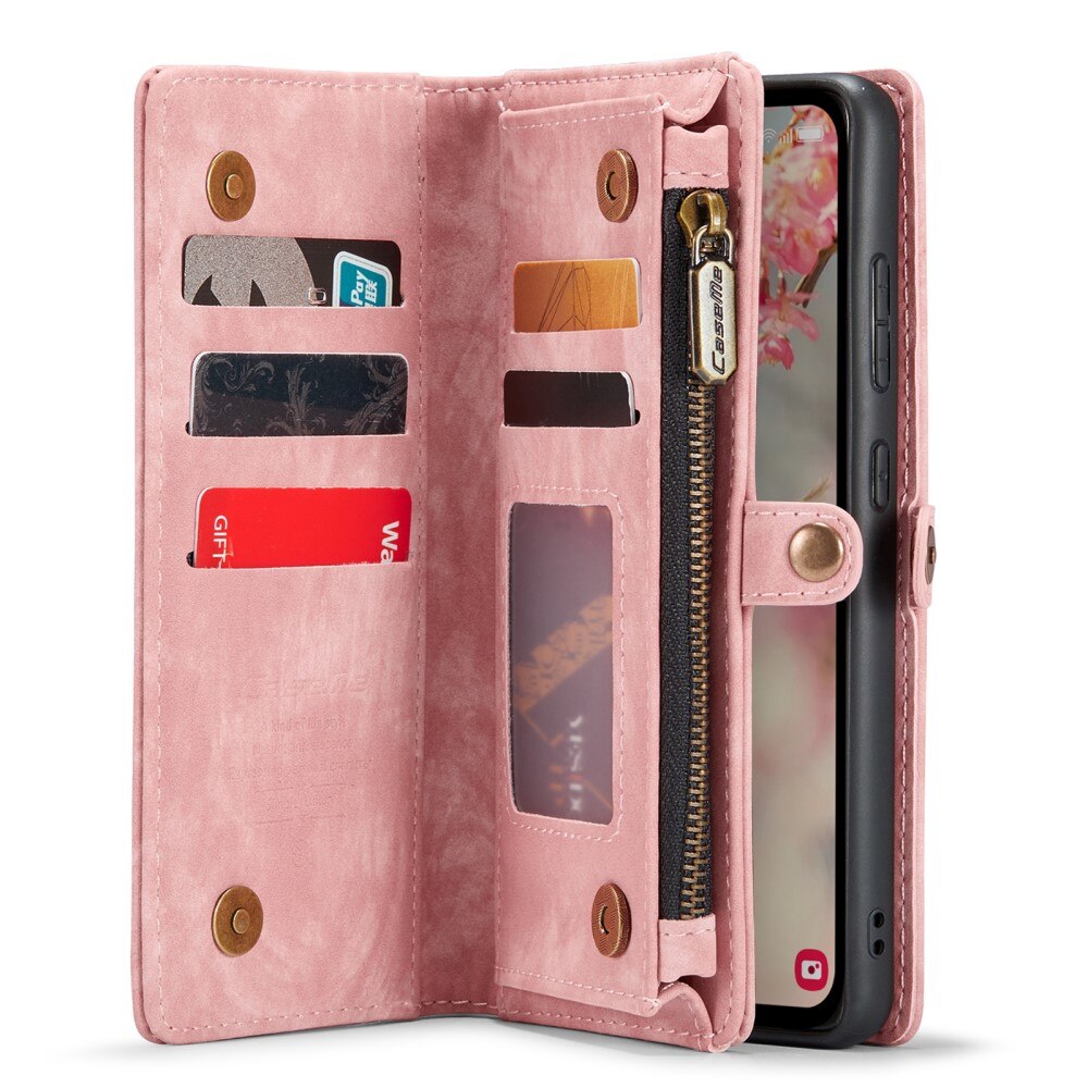 Multi-slot Portemonnaie-Hülle Samsung Galaxy A55 rosa