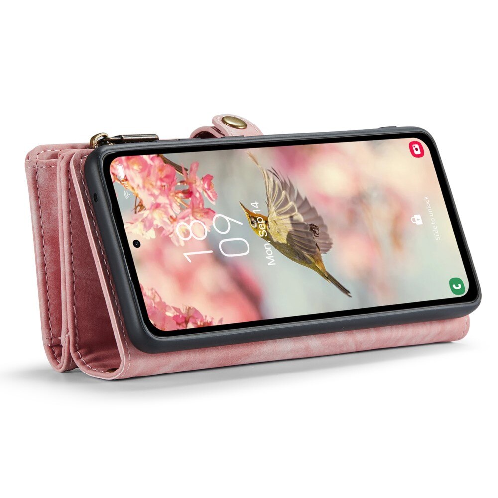 Multi-slot Portemonnaie-Hülle Samsung Galaxy A55 Rosa