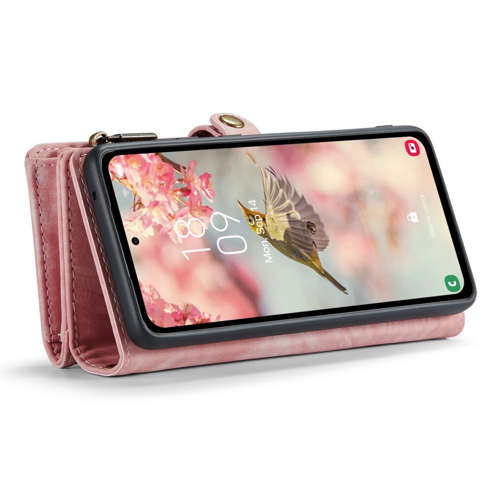 Multi-slot Portemonnaie-Hülle Samsung Galaxy A55 rosa