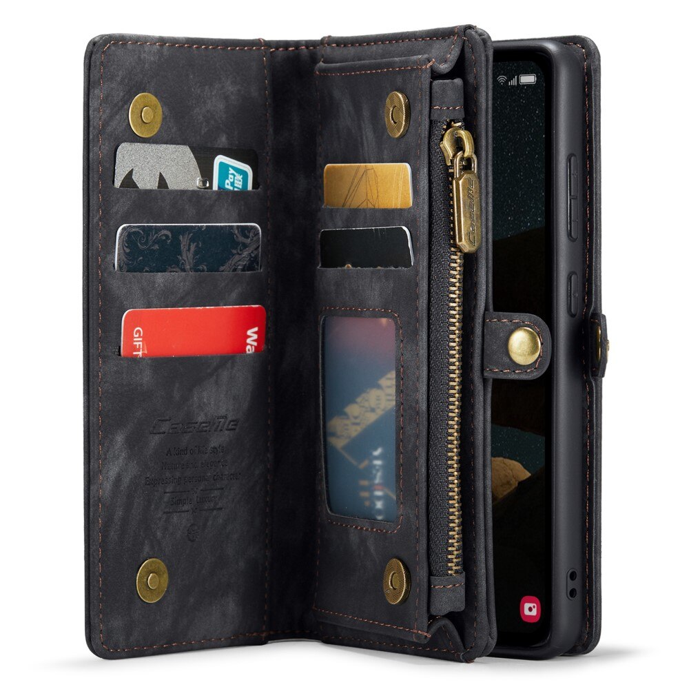 Multi-slot Portemonnaie-Hülle Samsung Galaxy A55 Grau